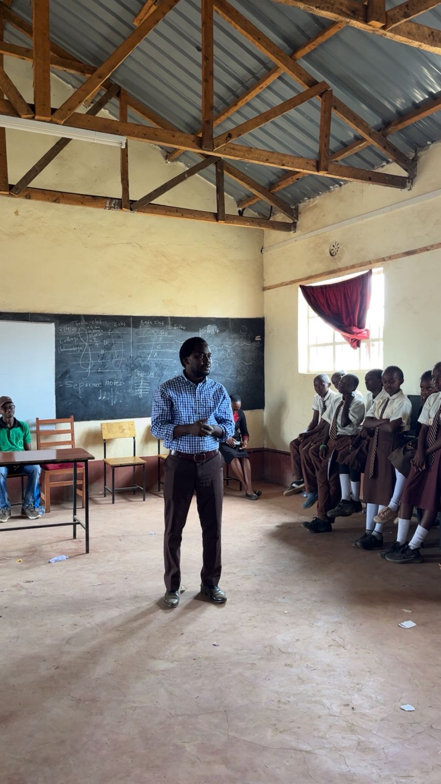 Gatuanyaga Waste Management Launch - Students learning waste segregation